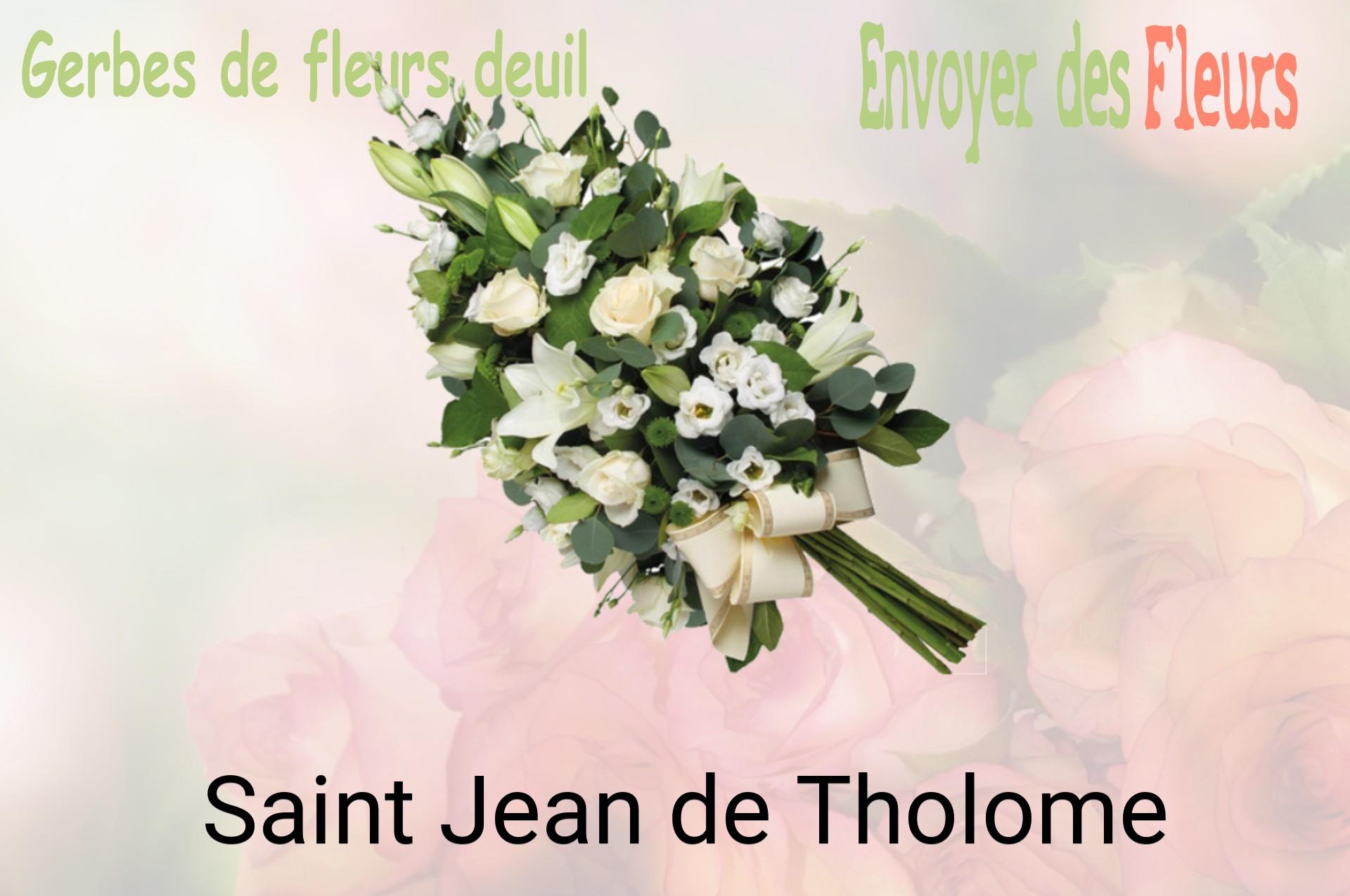 Gerbe de fleurs de deuil livrée à Saint-Jean-de-Tholome